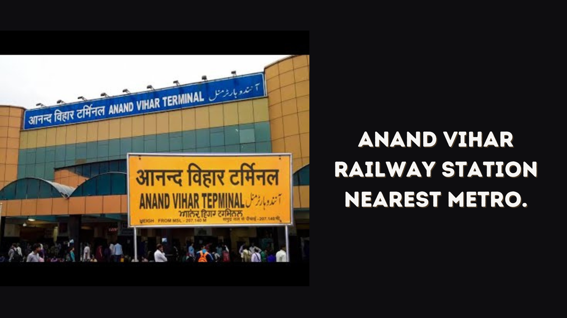 Anand Vihar Railway Station Nearest Metro