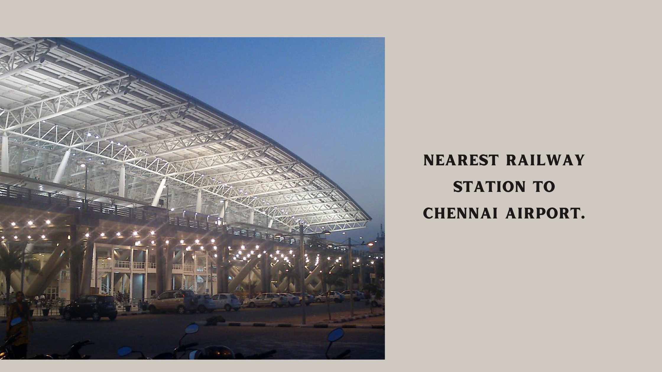 Nearest Railway Station to Chennai Airport