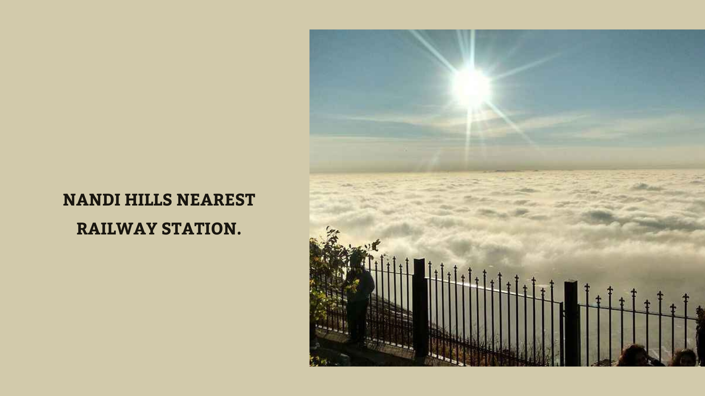 Nandi Hills Nearest Railway Station​