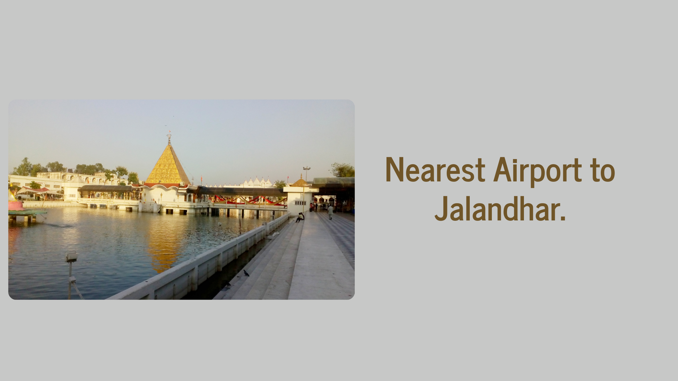 Nearest Airport to Jalandhar